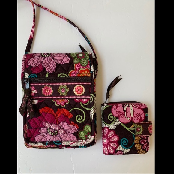 Vera Bradley Handbags - VERA BRADLEY CROSSBODY BAG & MATCHING WALLET